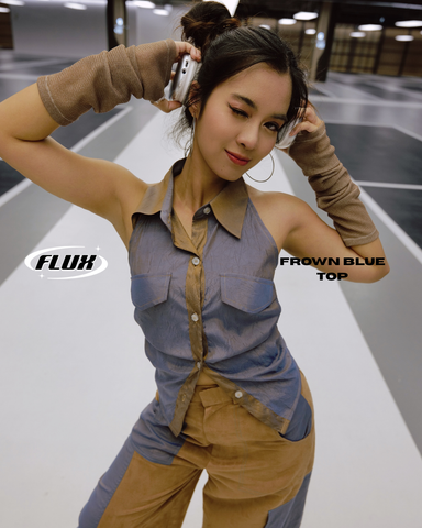 SAAMU FLUX Frown Blue Top