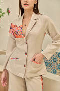 SAAMU ITM Stripe Blazer