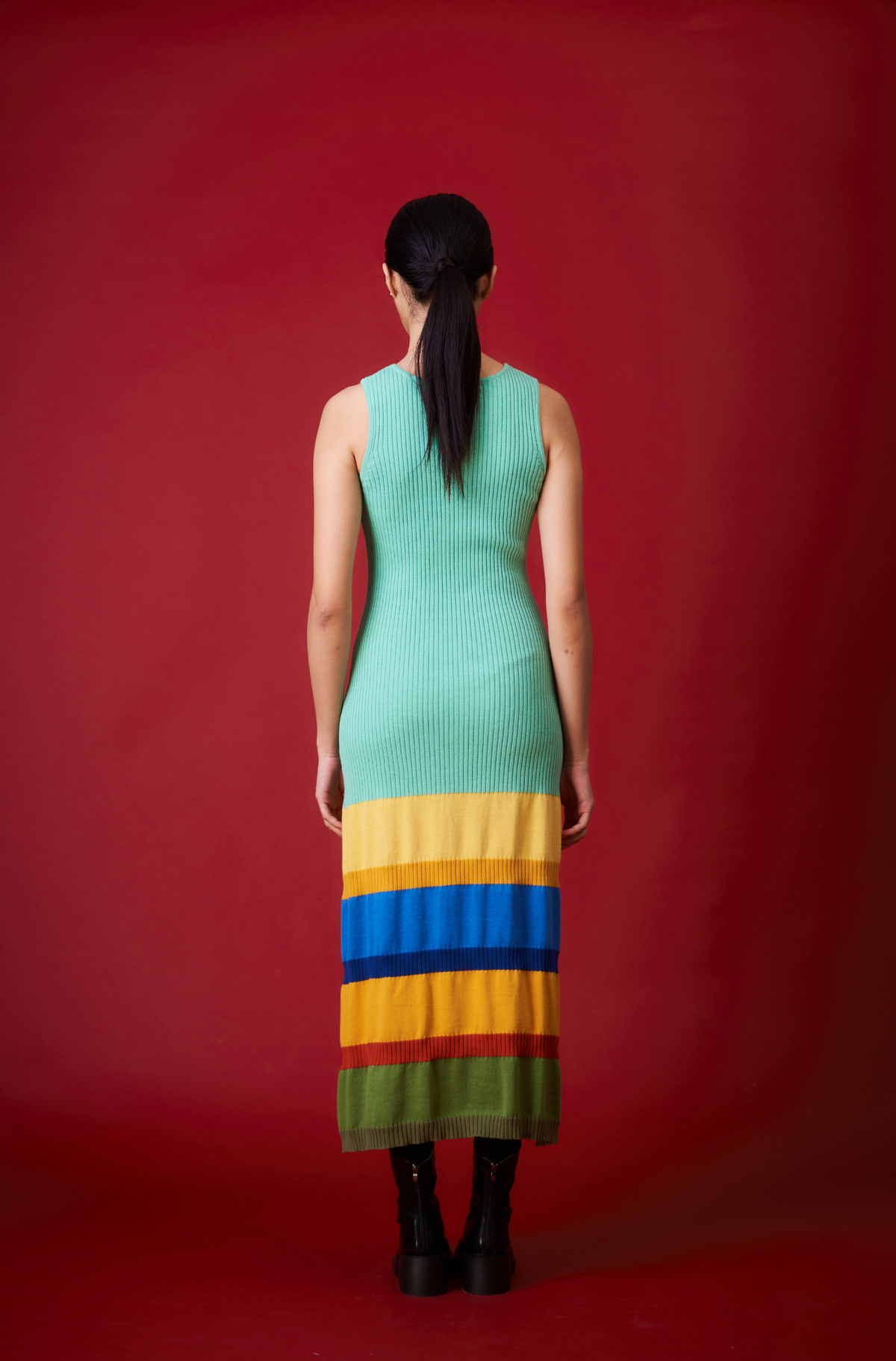 SAAMU KR Stripe Knit Dress